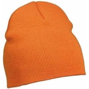Gebreide wintermutsen oranje voor dames - Mutsen - volwassenen