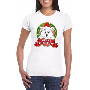 Foute Kerst shirt voor dames - ijsbeer - Merry Christmas