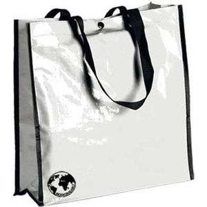 Shopper tas wit - Glimmende boodschappentassen en shoppers - 38 x 38 cm