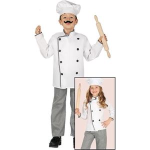 Chef Kok Kostuum Voor Kinderen - Verkleedpak 128/134