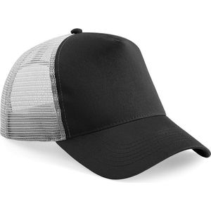 Truckers baseball caps zwart/grijs voor volwassenen - voordelige zwarte petjes/caps