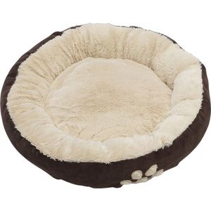 Bruine hondenmand/hondenkussen rond - 53 cm