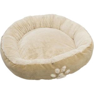 Hondenmand/hondenkussen - huisdieren - rond - dia 58 cm - beige - polyester