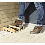 Houten schoenveger / borstelmat voor schoenen 35 cm - voetenveger / schoenveegmatten / deurmatten