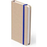 A6 schrift harde kaft - blauw elastiekje - notitieboekje - opschrijfboekje - 100 blanco paginas