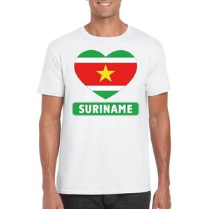 I love Suriname t-shirt wit heren