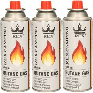 3x Kookstel gasflessen butaan gas - 3 stuks a 227 gram - gasbus navulling