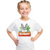 Bunny - T-shirt - Wit - Katoen - Unisex Kinderkleding