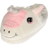 Eenhoorn - Sloffen - Wit / Roze - Dieren Pantoffels - Unisex