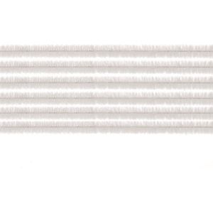 Chenilledraad - 10x - wit - 50 cm - hobby/knutsel materialen
