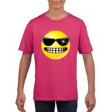 emoticon emoticon t-shirt stoer roze kinderen 110 116