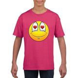 emoticon emoticon t-shirt verliefd roze kinderen 110 116