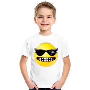 emoticon emoticon t-shirt stoer wit kinderen 158 164