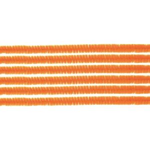 Chenilledraad - 10x - oranje - 50 cm - hobby/knutsel materialen - Hobbydraad