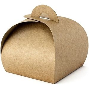 10x kraft cadeaudoosjes - bedankjes - goody bags doosjes - bruin - Cadeauversiering