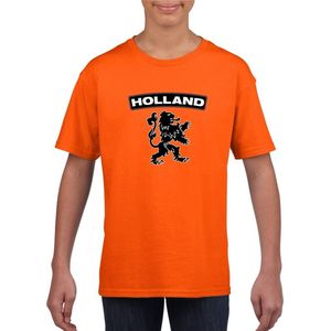 Oranje Holland shirt met zwarte leeuw kinderen