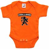 Bellatio Decorations - Rompertje - Oranje - Met Zwarte Leeuw - Baby