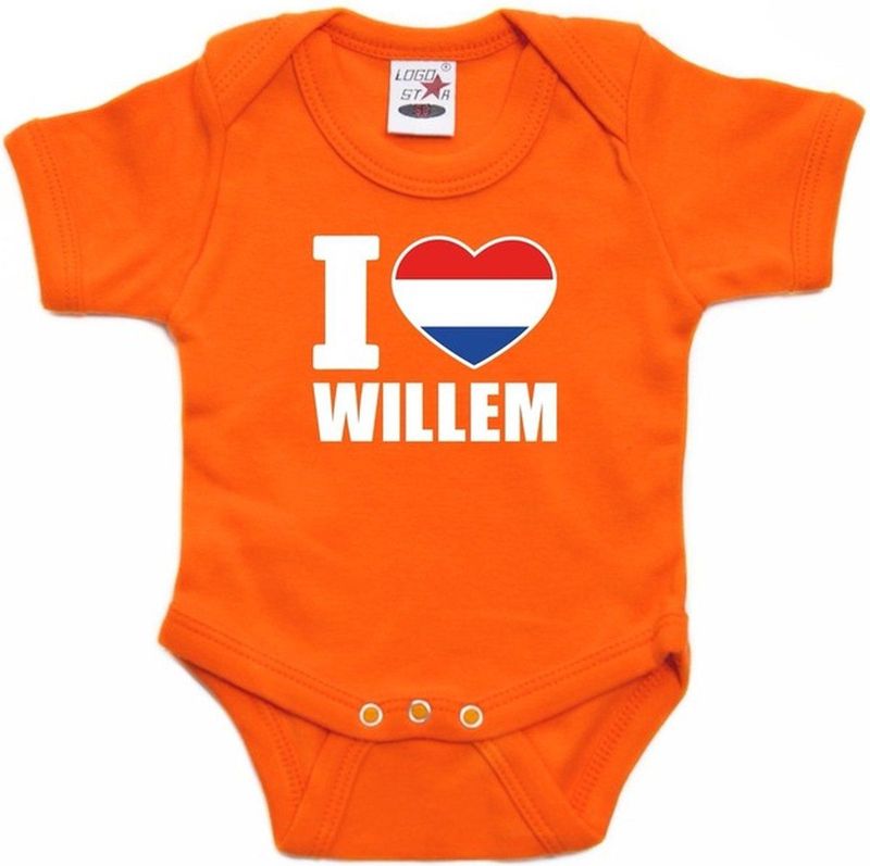 Koningsdag - I Love Willem - Rompertje - Oranje - Babykleding