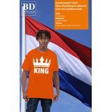 Koningsdag koppel King Queen t-shirt oranje