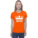 Koningsdag koppel King Queen t-shirt oranje