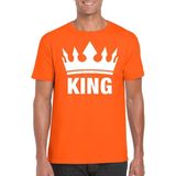 Koningsdag koppel King Queen t-shirt oranje