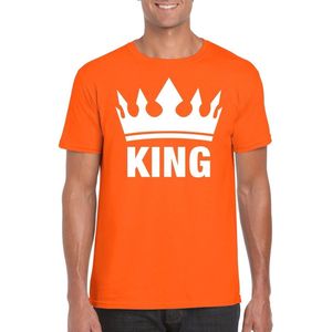 Koningsdag koppel King Queen t-shirt oranje