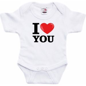I Love You - Rompertje - Wit - Katoen