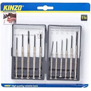 Kinzo Precisie Schroevendraaier Set - 11 delig - Schroevendraaiers