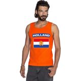 Bellatio Decorations - Tanktop - Oranje - 100% Katoen