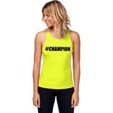 Neon geel kampioen sport shirt singlet #Champion dames