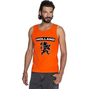 Oranje Holland zwarte leeuw tanktop heren