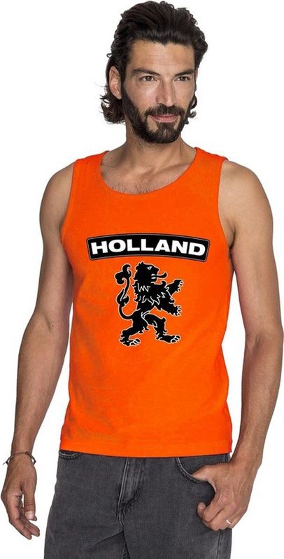 Bellatio Decorations - Tanktop - Oranje - Katoen