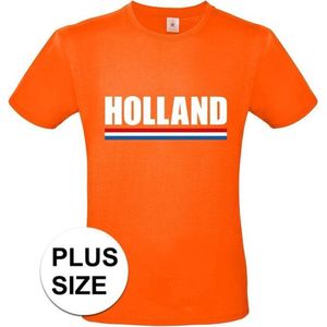 Oranje Holland supporter grote maten shirt heren