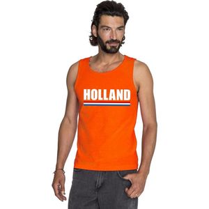 Oranje Holland supporter tanktop shirt singlet heren