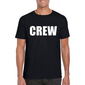 Crew tekst t-shirt zwart heren S