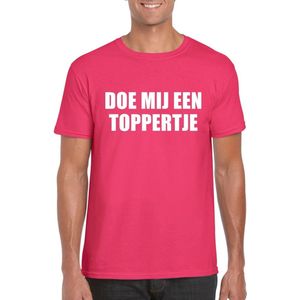 Doe mij een Toppertje shirt roze voor heren