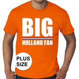 Oranje Big Holland fan grote maten shirt heren - Oranje Koningsdag Holland supporter kleding