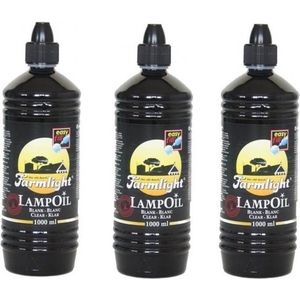 3x Lampenolie 1 liter + aansteker - Lampolie