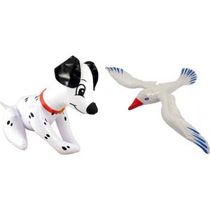 Set Opblaasbare hond en meeuw