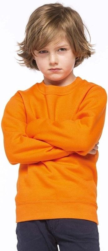Oranje katoenmix sweater voor kinderen