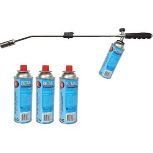 Onkruidbrander / onkruidverdelger inlusief 4 gasbussen - 76 cm