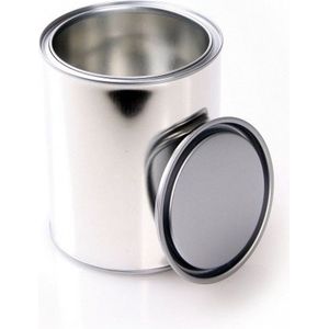 Bellatio - Blikken met Deksel - Zilver - Metaal - Set van 20