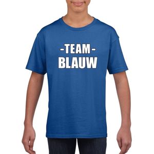 Sportdag team blauw shirt kinderen 122/128