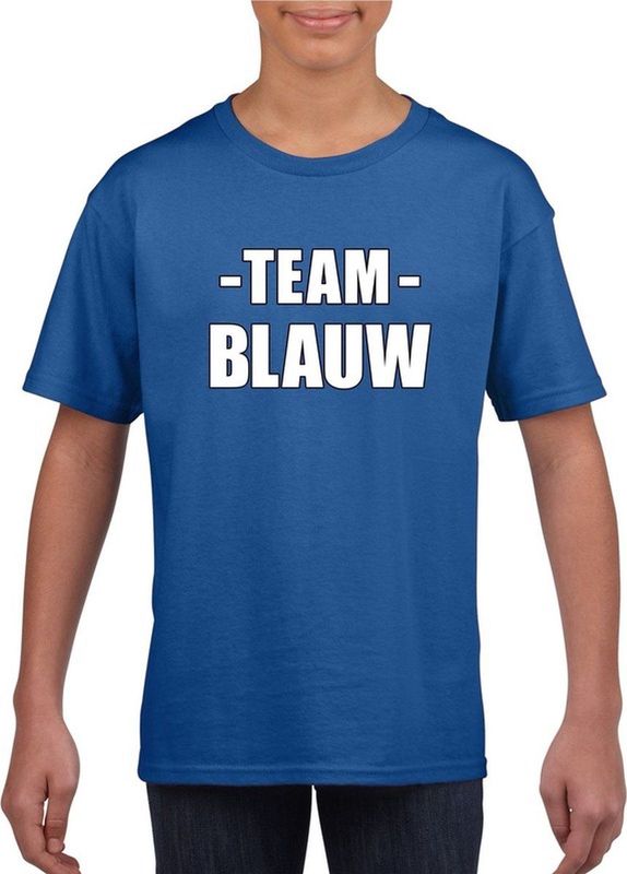Bellatio Decorations - Team Blauw - Shirt - Katoen - Voor Kinderen