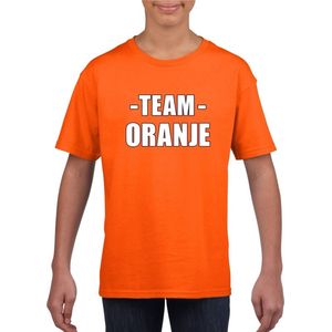 Sportdag team oranje shirt kinderen 110 116