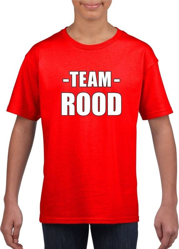 Sportdag team rood shirt kinderen 110 116