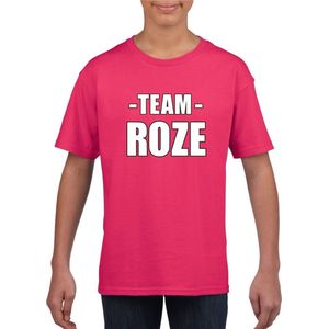 Sportdag team roze shirt kinderen 110 116