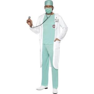 Carnaval verkleed Dokter/Chirurg kostuum - verkleedkleding ziekenhuis - pak/jas - voor heren - Carnavalskostuums