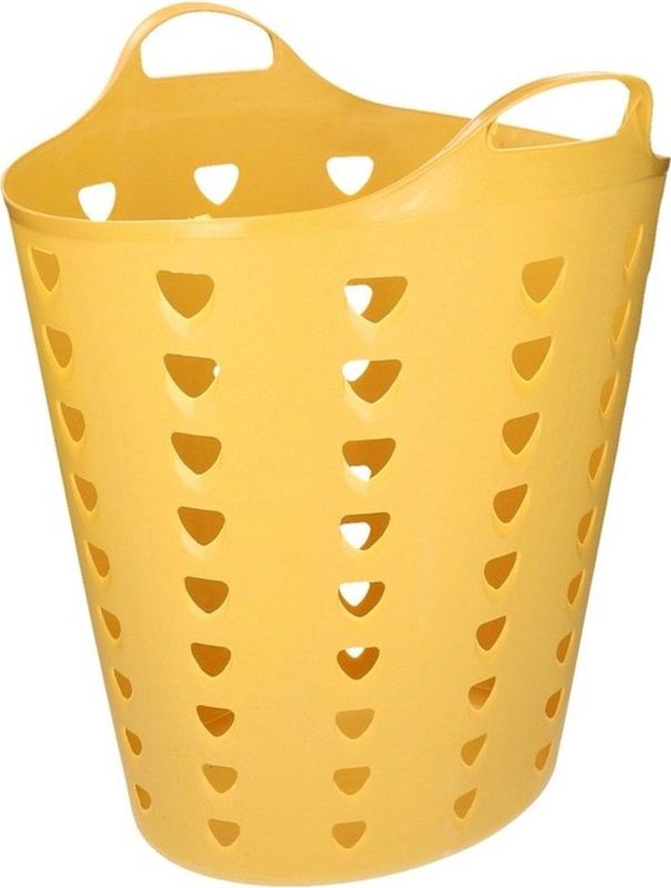 Flexibele wasmand - kunststof - 60L - geel - D38 x H47 - kuip