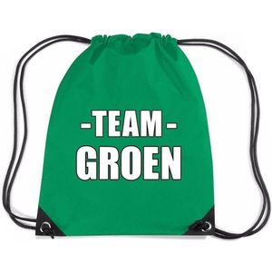 Sportdag team groen rugtas/ sporttas